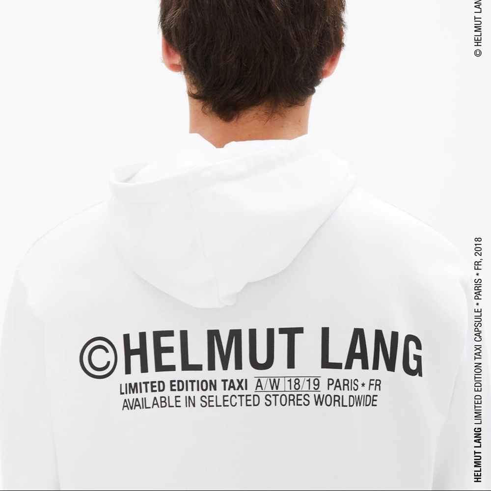 Helmut Lang Taxi Project Paris Hoodie White L XL - Picture 5 of 13